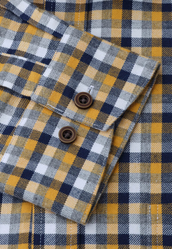 Brook Taverner Lemon Check Melange Shirt 4268