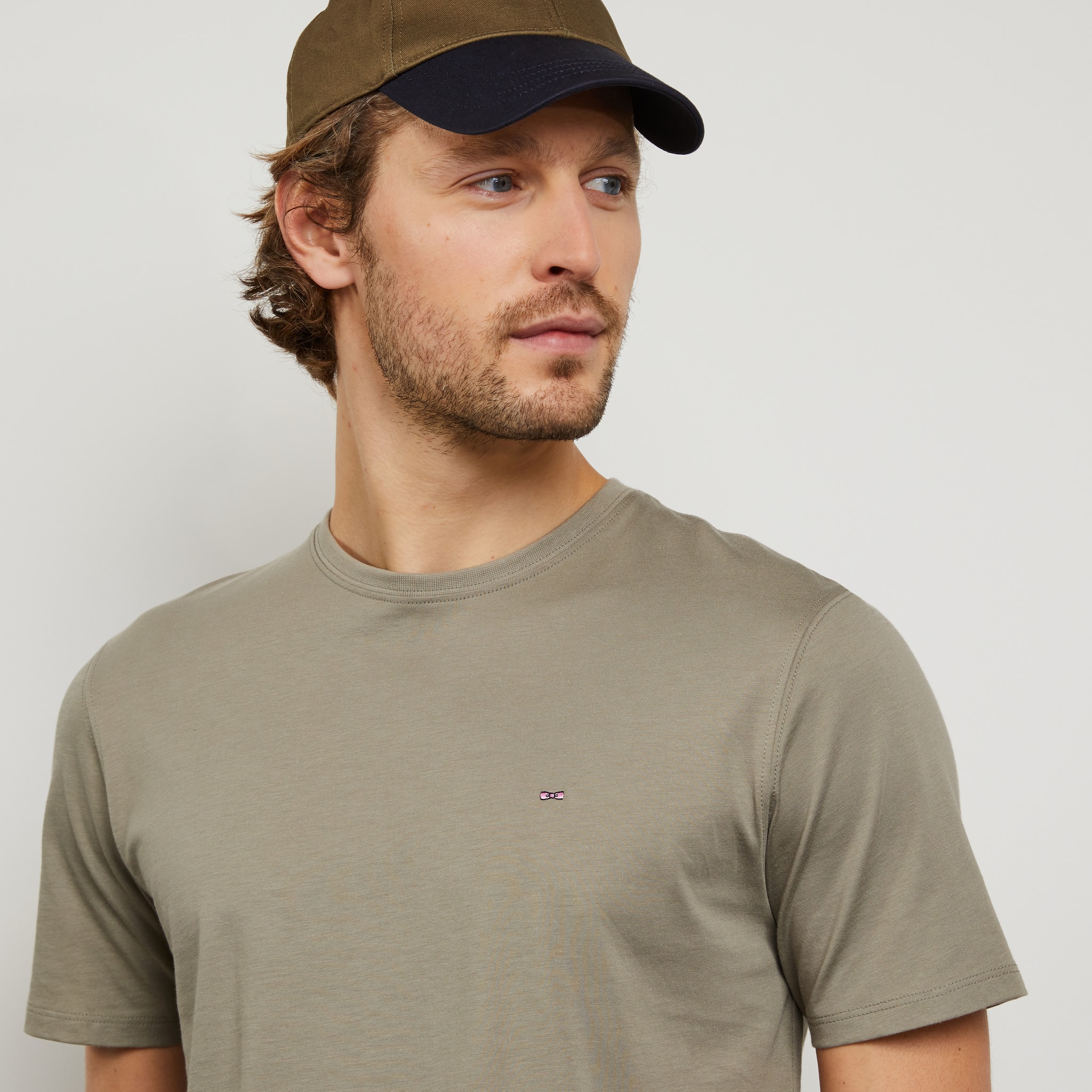 Eden Park Basic Khaki T-Shirt E23MAITC0003