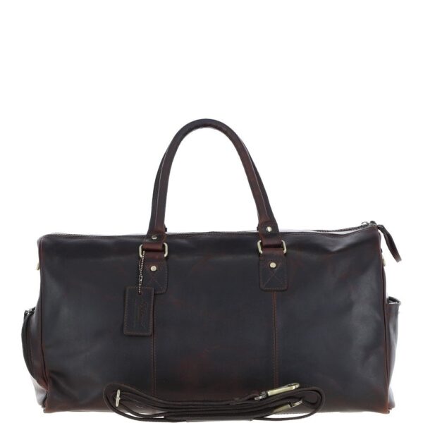 Large Leather Holdall Brown: K-48 - Image 2