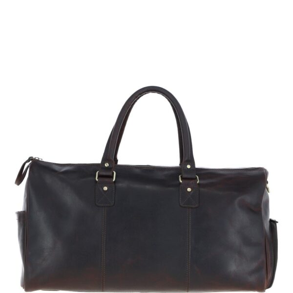 Large Leather Holdall Brown: K-48 - Image 4