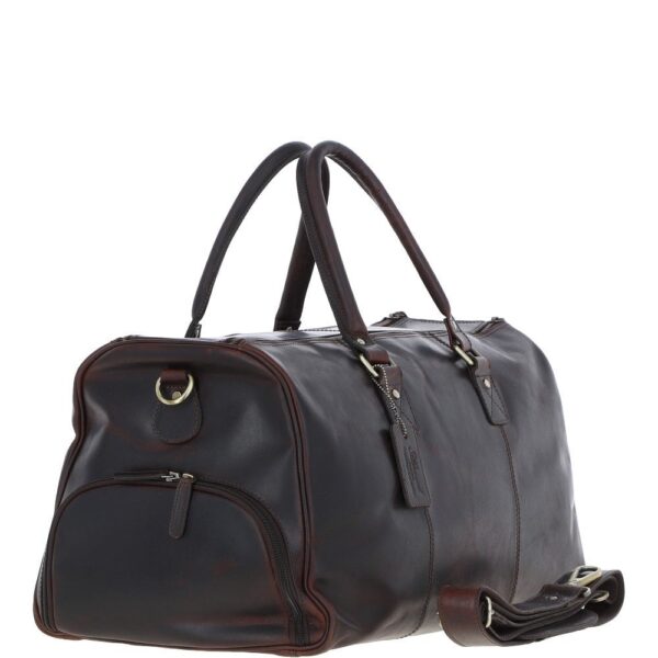 Large Leather Holdall Brown: K-48