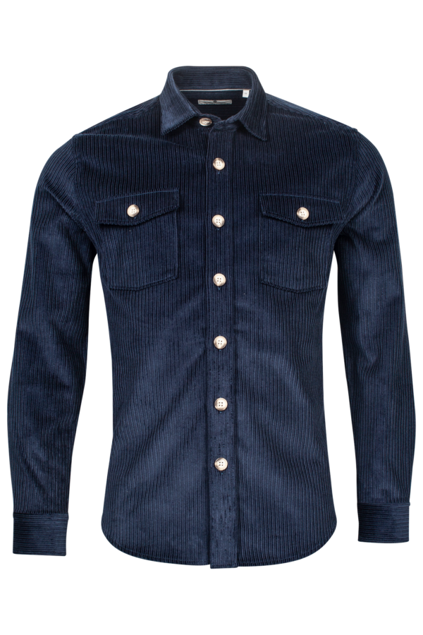 Thomas Maine Navy Corduroy Overshirt