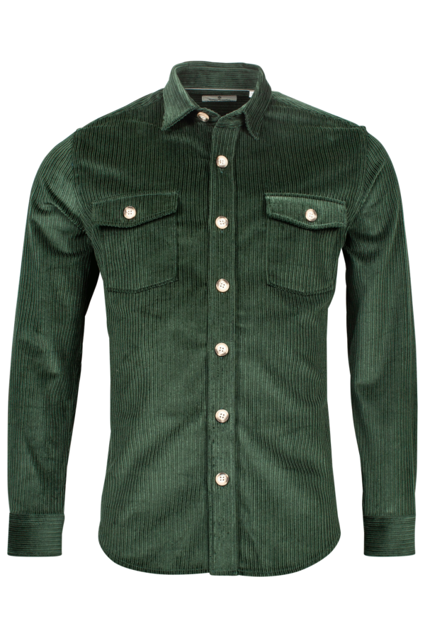 Thomas Maine Green Corduroy Overshirt