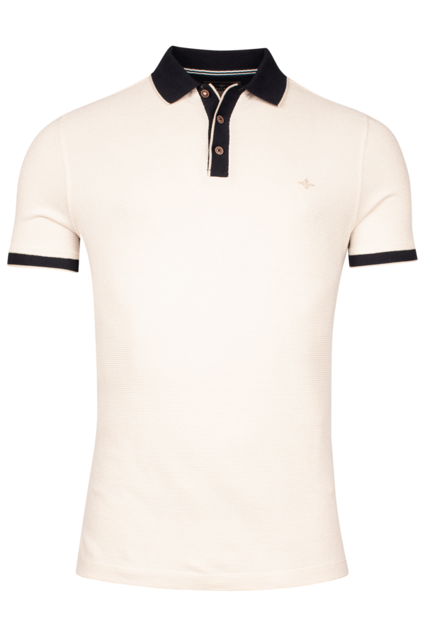 Baileys White Waffle Polo Shirt