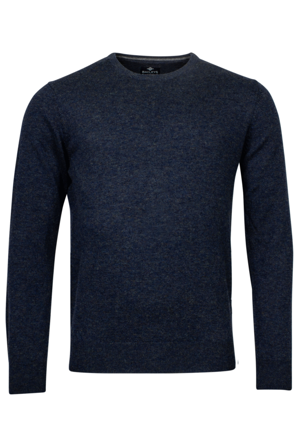 Baileys Navy Lambswool Crew Neck