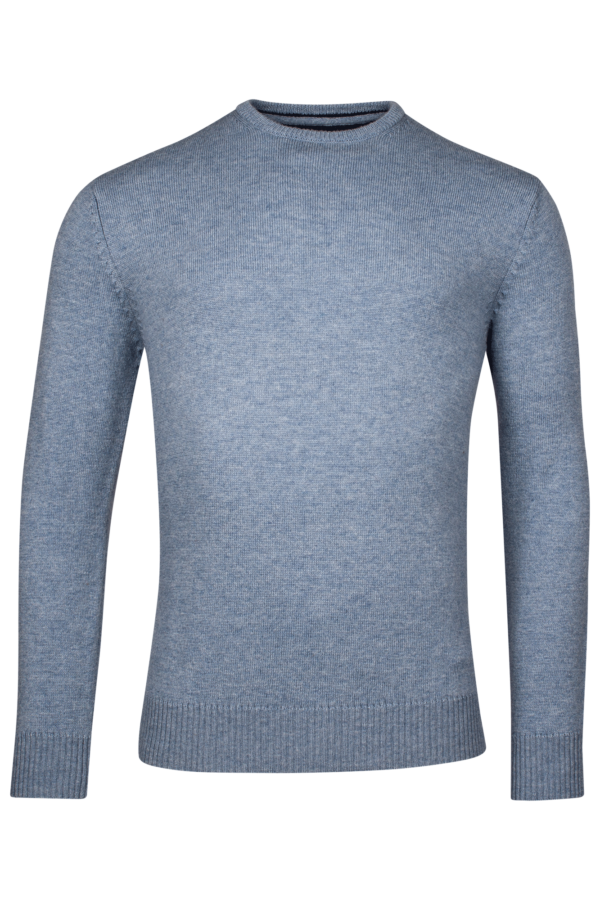 Baileys Mid Blue Lambswool Crew Neck