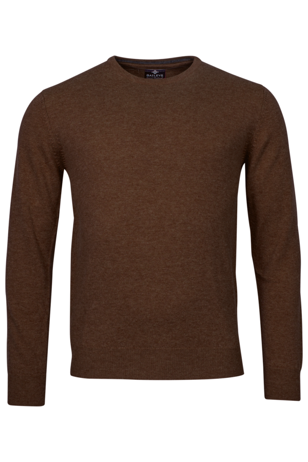 Baileys Tobacco Lambswool Crew Neck