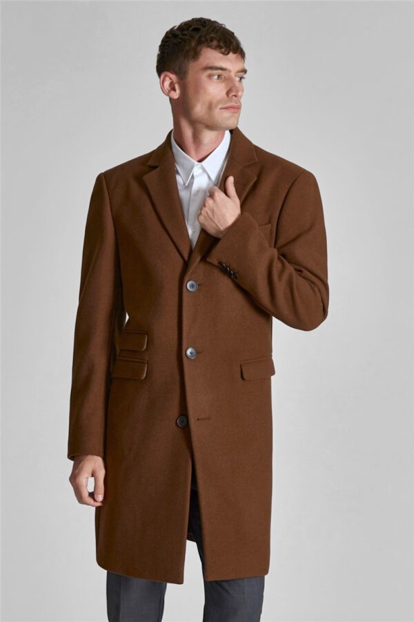 Ted Baker Oak Regular Fit Wool Blend Overcoat