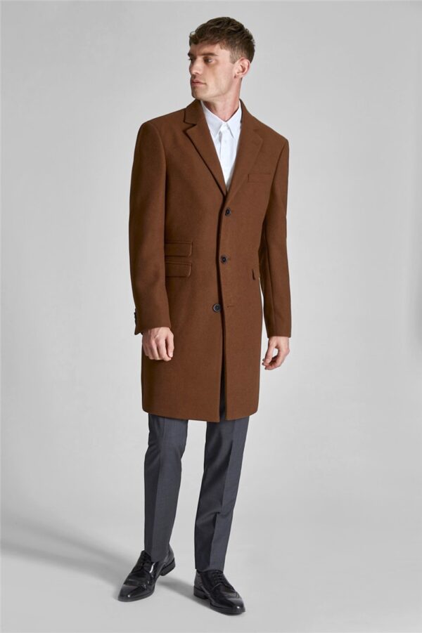 Ted Baker Oak Regular Fit Wool Blend Overcoat - Image 2