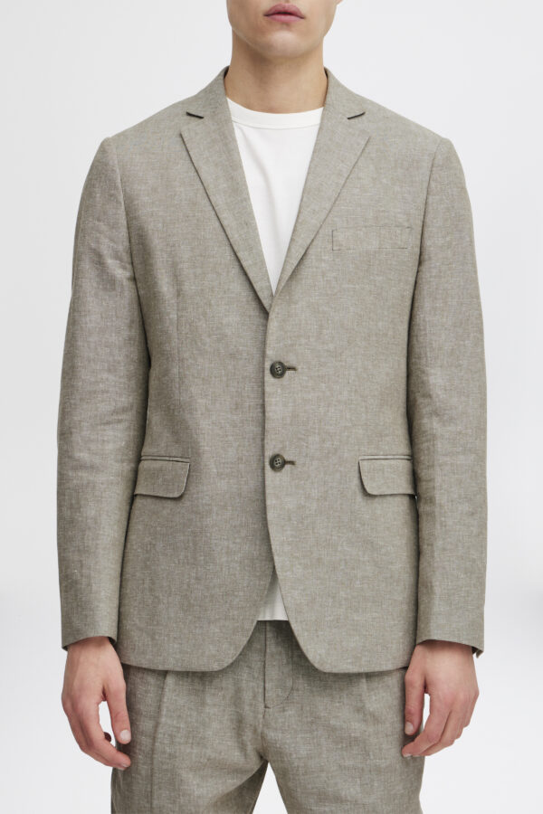 Casual Friday Green Linen Jacket - Image 2