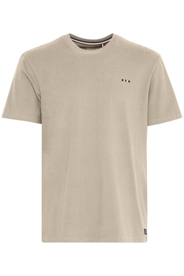 FQ1924 Sand Basic Round Neck T-Shirt