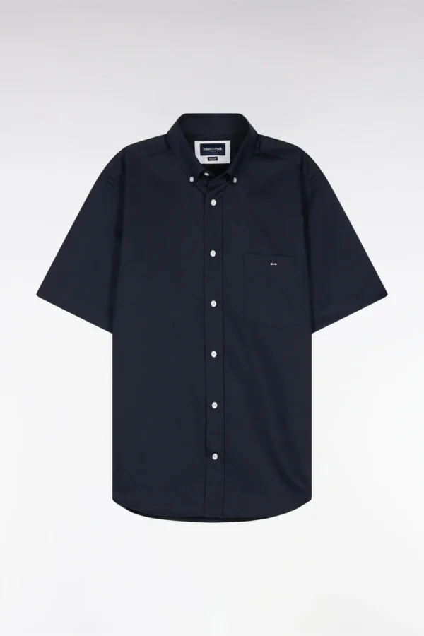 Eden Park Navy Regular Short Sleeve Shirt E25CHECC0001/BLF - Image 4