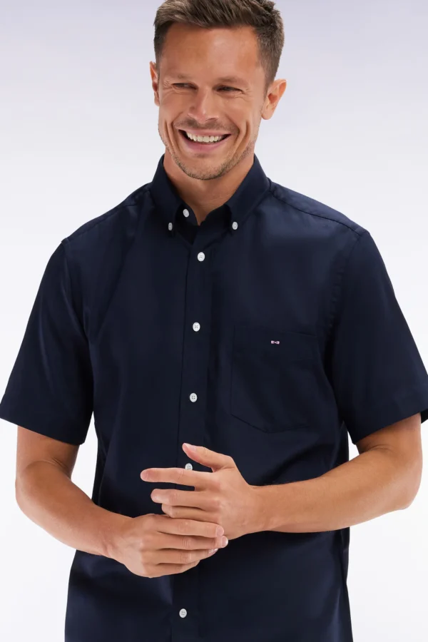 Eden Park Navy Regular Short Sleeve Shirt E25CHECC0001/BLF - Image 2