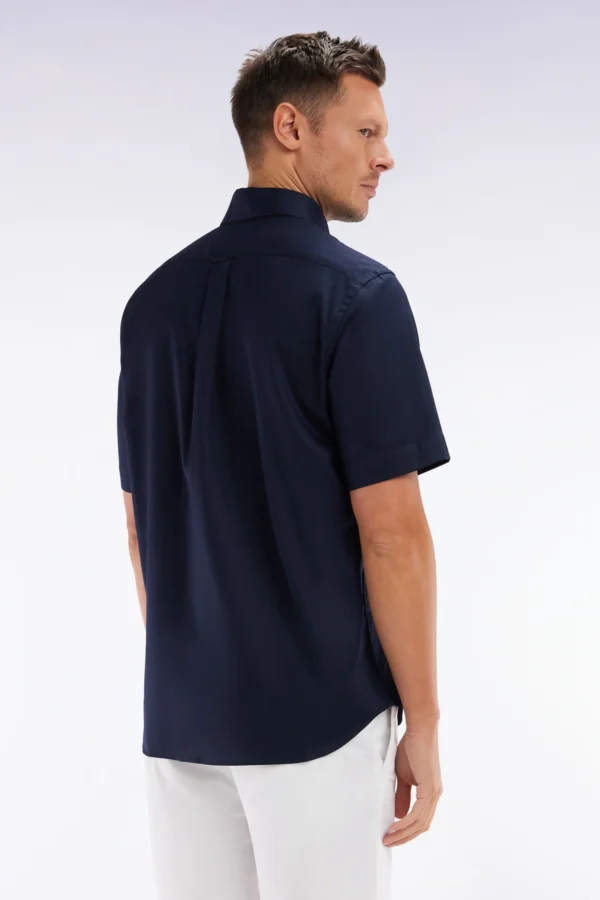 Eden Park Navy Regular Short Sleeve Shirt E25CHECC0001/BLF - Image 3