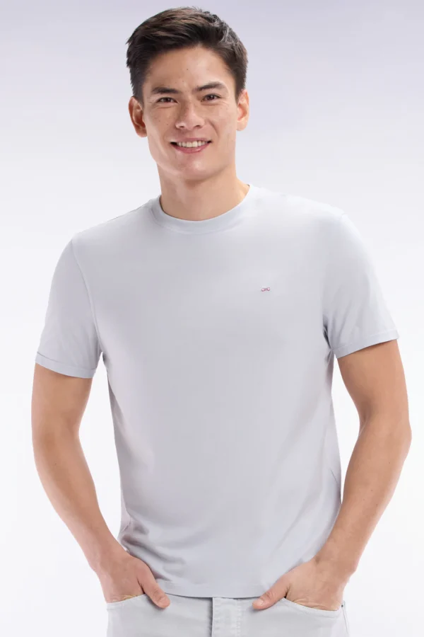 Eden Park Light Grey Regular Fit T-Shirt E25MAITC0001 GRC12