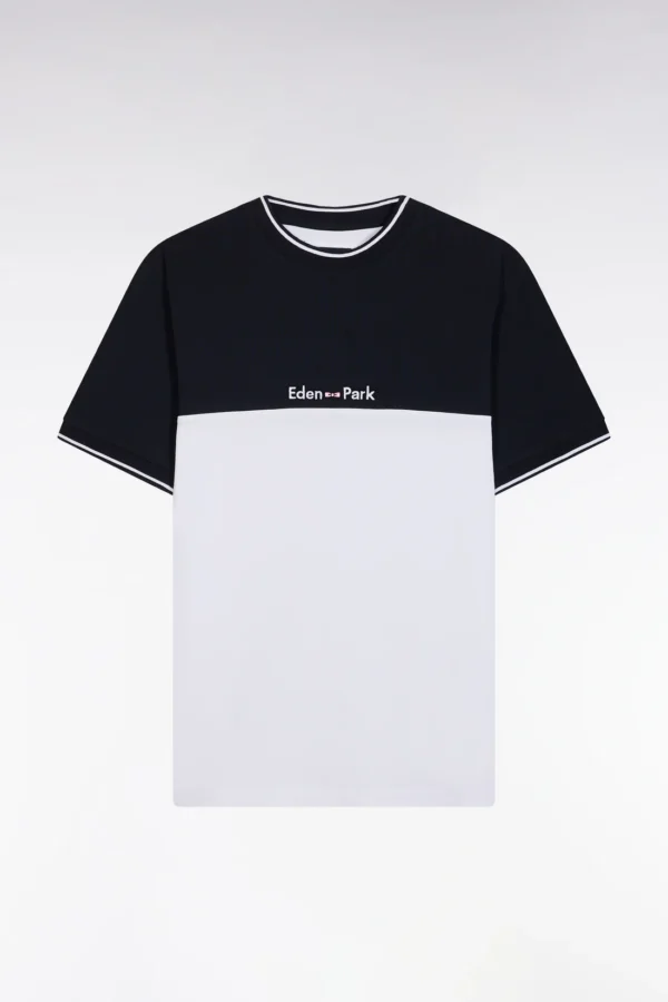 Eden Park Navy Two Tone T-Shirt E25MAITC0013 BC