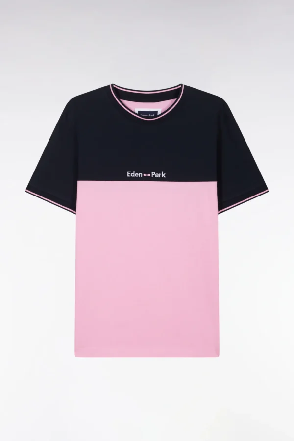 Eden Park Pink Two Tone T-Shirt E25MAITC0013 ROM - Image 3