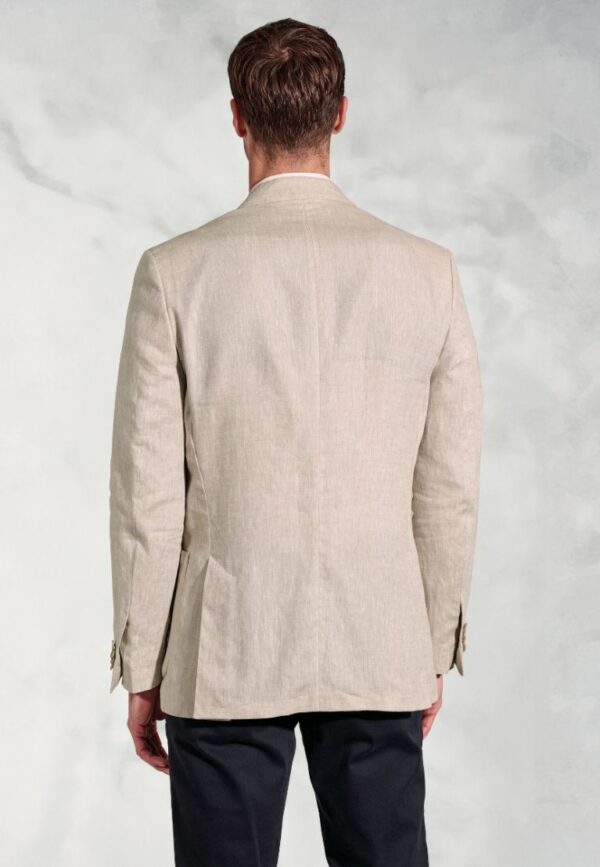 Brook Taverner Eastwood Linen Jacket in Sand - Image 5